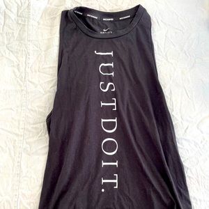 NIKE DRI-FIT Running Tank - Black - Size L